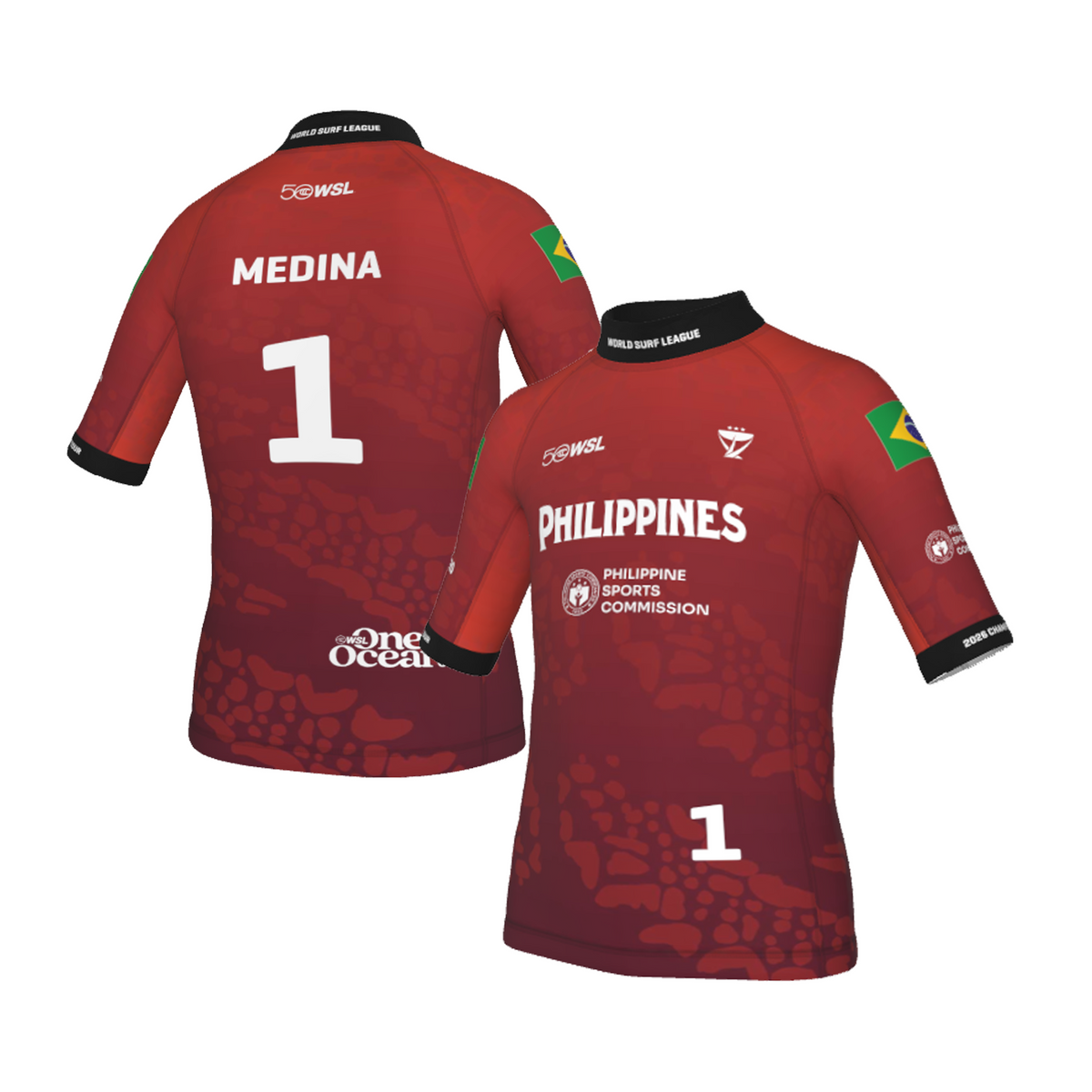 Gabriel Medina Official Comp Jersey - 2026 Philippines Pro - Youth - Red