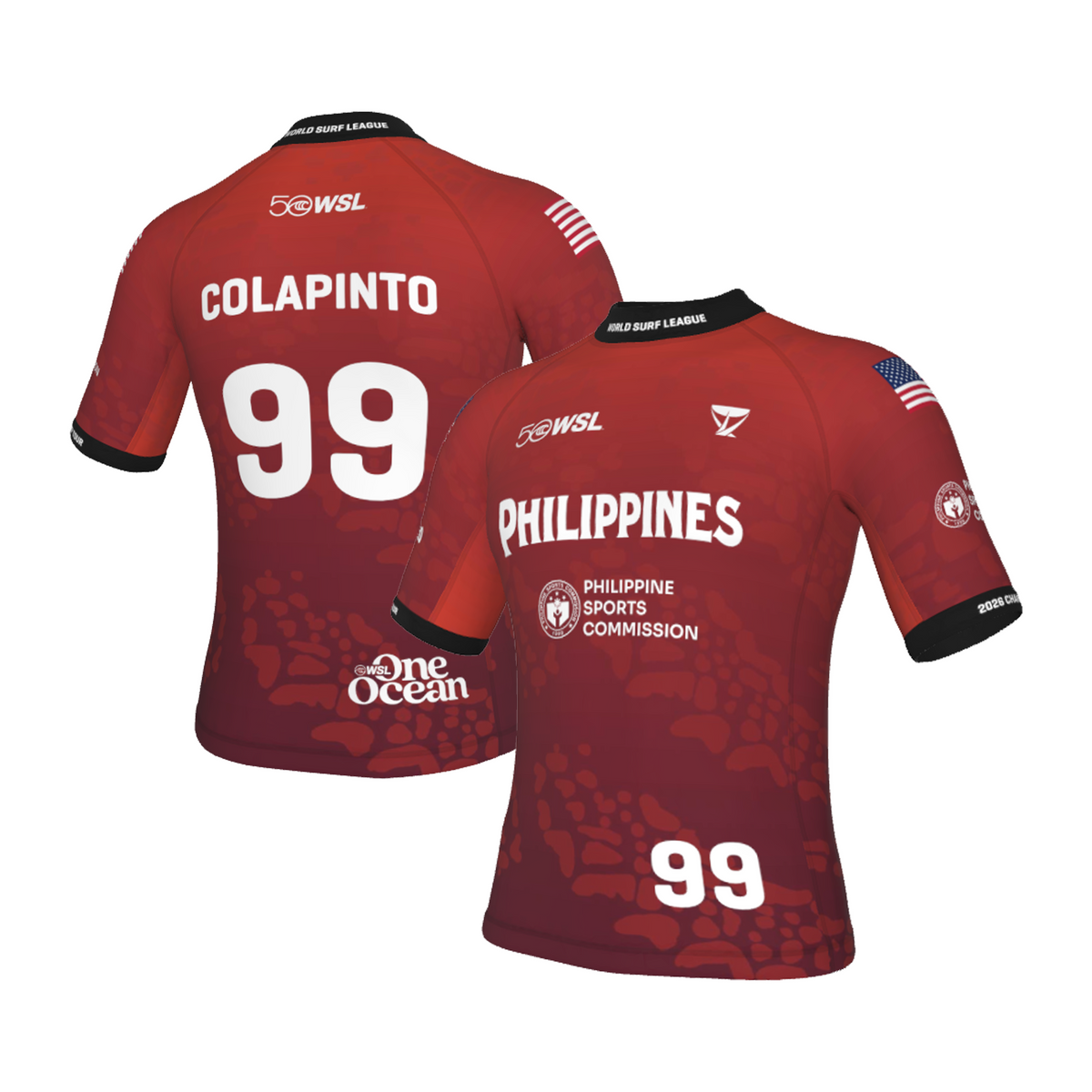 Griffin Colapinto Official Comp Jersey - 2026 Philippines Pro - Red