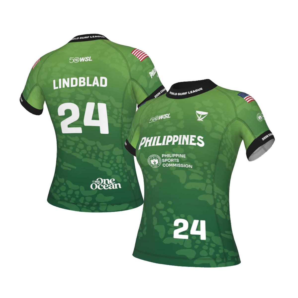 Sawyer Lindblad Official Comp Jersey - 2026 Philippines Pro - Green
