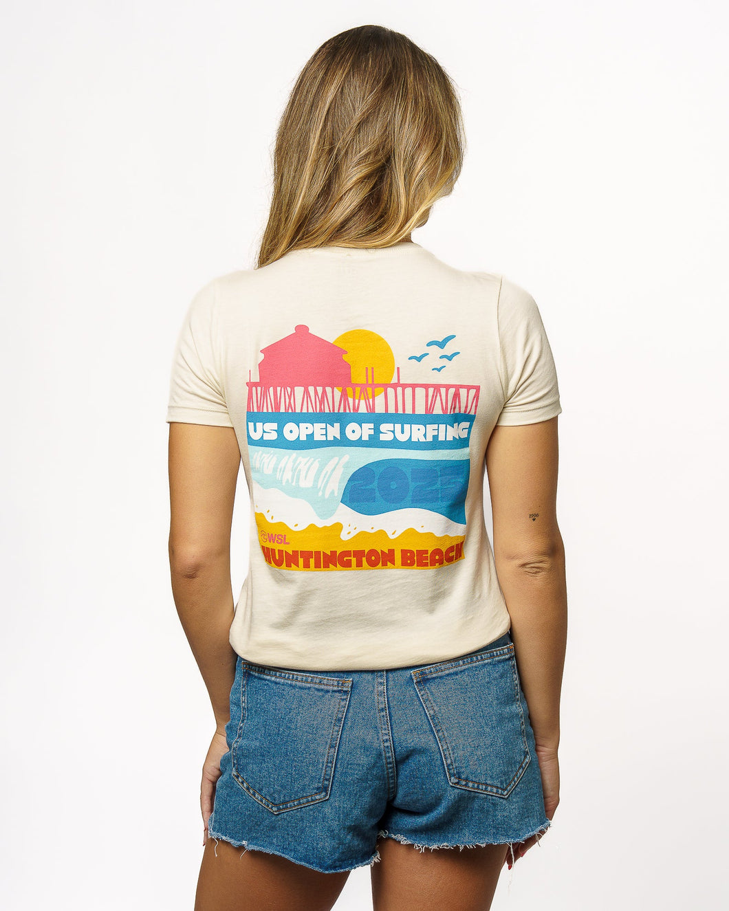 2025 Lexus US Open of Surfing Women's Barrel City S/S Tee - Natural