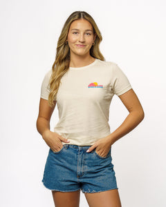 2025 Lexus US Open of Surfing Women's Barrel City S/S Tee - Natural