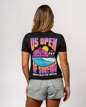 Load image into Gallery viewer, 2025 Lexus US Open of Surfing  Women&#39;s Daze S/S Tee - Black