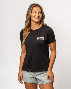 2025 Lexus US Open of Surfing  Women's Daze S/S Tee - Black