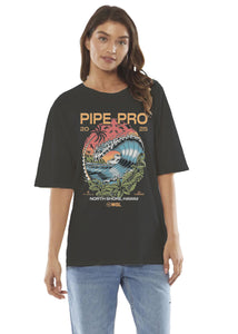 2025 Pipe Pro Womens Tee (Vintage Black)