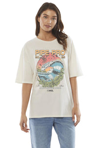 2025 Pipe Pro Womens Tee (Vintage White)