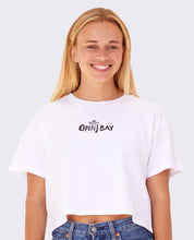 Load image into Gallery viewer, 2025 J-Bay Poster Crop Top (White)