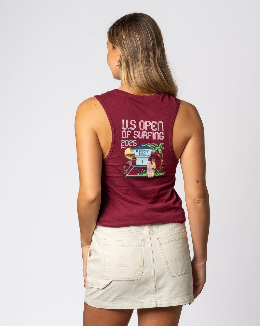 2025 Lexus US Open of Surfing Women's Retro Tower Tank - Maroon