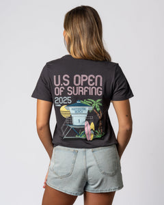 2025 Lexus US Open of Surfing W S/S Tee - Dark Gray