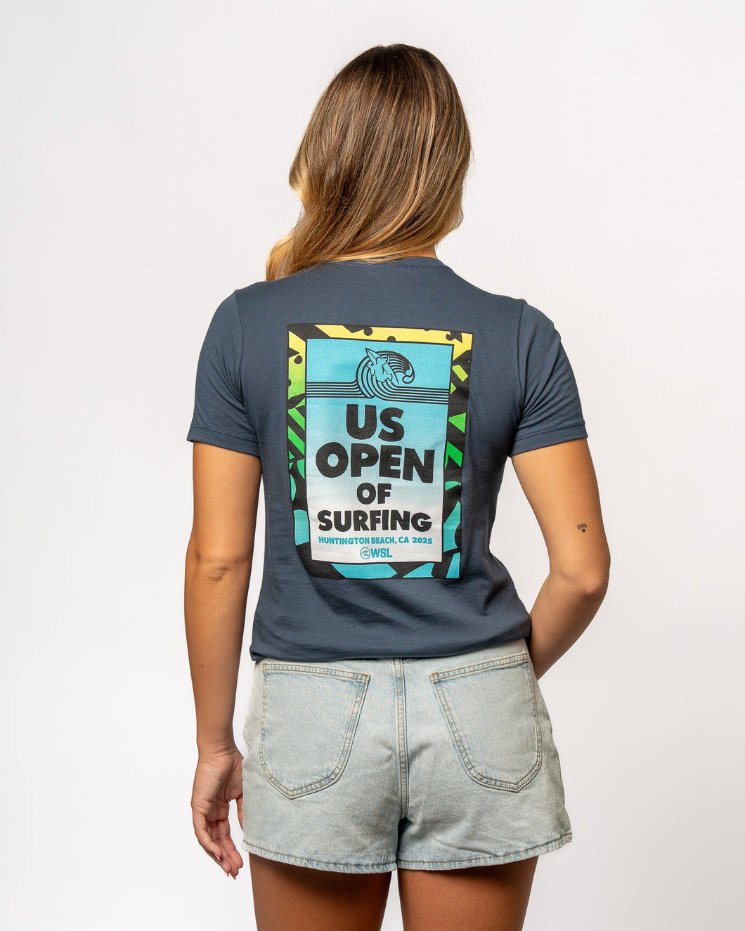 2025 Lexus US Open of Surfing Women's Stained Glass S/S Tee - Vintage Navy