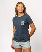 Load image into Gallery viewer, 2025 Lexus US Open of Surfing Women&#39;s Stained Glass S/S Tee - Vintage Navy