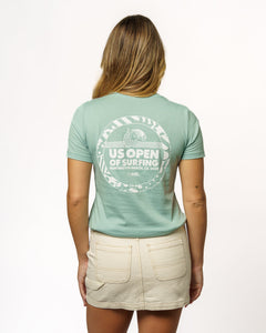 2025 Lexus US Open of Surfing Women's Zebra S/S Tee - Dusty Blue