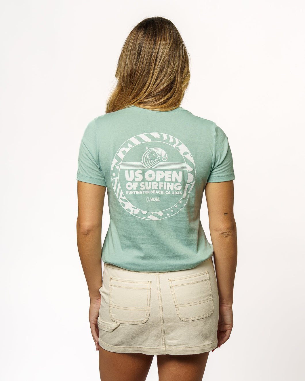 2025 Lexus US Open of Surfing Women's Zebra S/S Tee - Dusty Blue