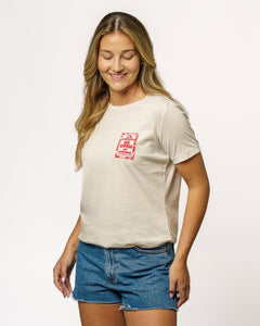 2025 Lexus US Open of Surfing Women's Zebra S/S Tee - Vintage White