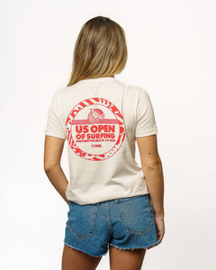 2025 Lexus US Open of Surfing Women's Zebra S/S Tee - Vintage White