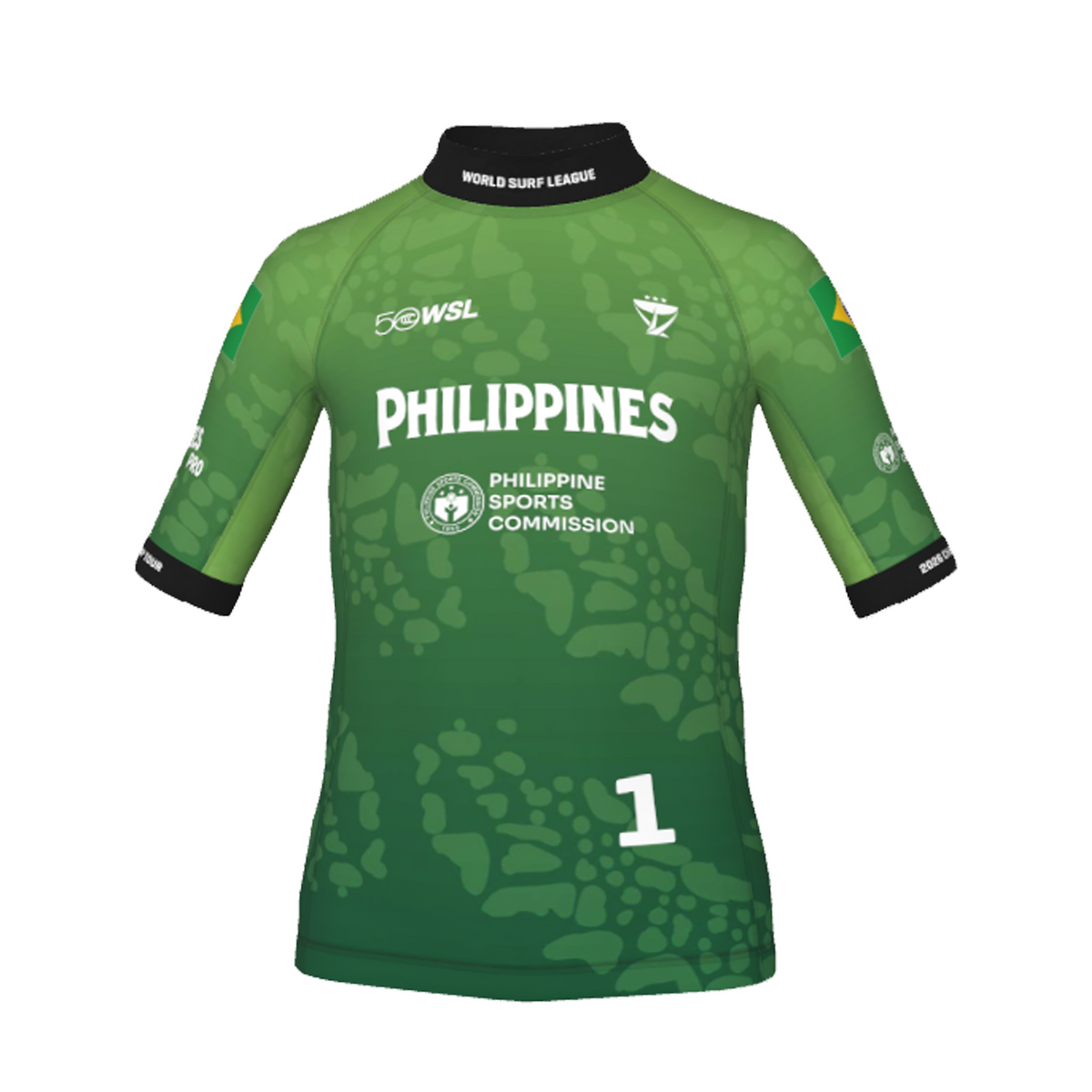 Gabriel Medina Official Comp Jersey - 2026 Philippines Pro - Youth - Green Front